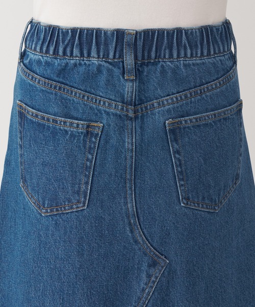 無印良品（ムジルシリョウヒン）の「婦人　木の実から作ったカポック混　デニムＡラインスカート（デニムスカート・レディース・ライトブルー/ダークネイビー・S/M/L/XL）」の8枚目の写真