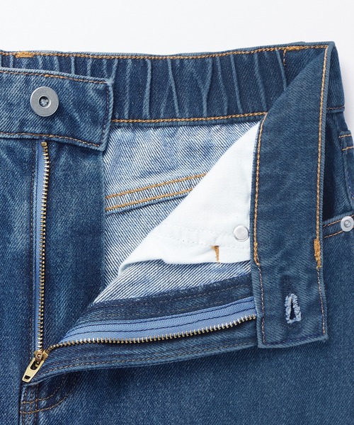 無印良品（ムジルシリョウヒン）の「婦人　木の実から作ったカポック混　デニムＡラインスカート（デニムスカート・レディース・ライトブルー/ダークネイビー・S/M/L/XL）」の9枚目の写真