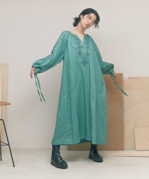 新品未使用 Sara mallika コットンリネンワンピース Sサイズ 360312266_1.jpg