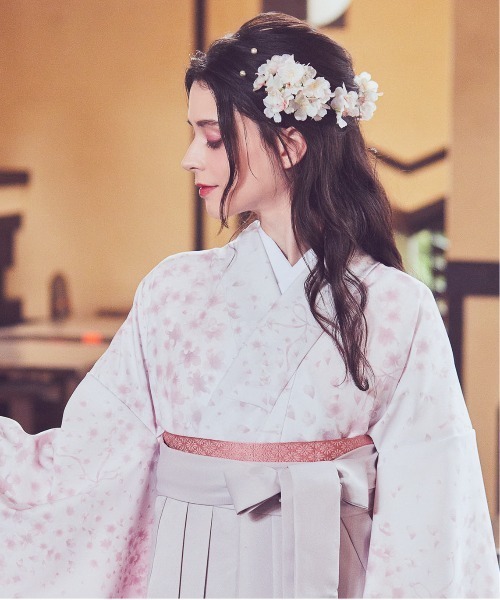 Maison de FLEUR（メゾンドフルール）の「さくら柄 袴(ピンク)（着物 
