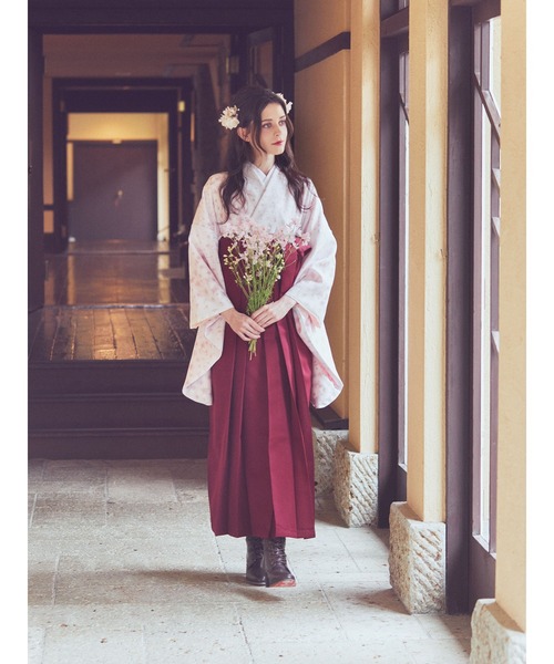 Maison de FLEUR（メゾンドフルール）の「さくら柄 袴(ピンク)（着物 