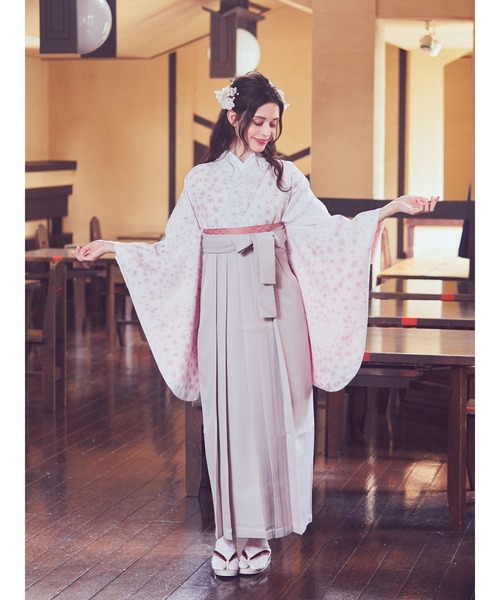 Maison de FLEUR（メゾンドフルール）の「さくら柄 袴(ピンク)（着物 