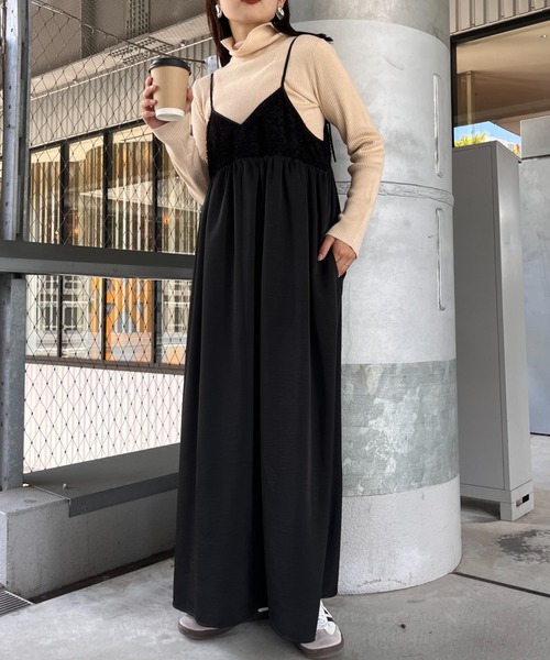 CIAOPANIC TYPY 2WAYフェザー切替ナイロンキャミワンピース CIAOPANIC TYPY（チャオパニックティピー）の「2WAYフェザー切替