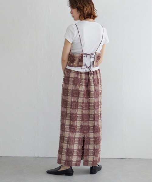 notch.(ノッチ)の「フリンジチェックスカート(スカート・レディース・ブラウン/ブラック・M/TM)」の6枚目の写真