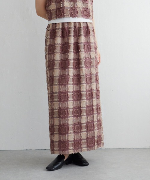 notch.(ノッチ)の「フリンジチェックスカート(スカート・レディース・ブラウン/ブラック・M/TM)」の10枚目の写真