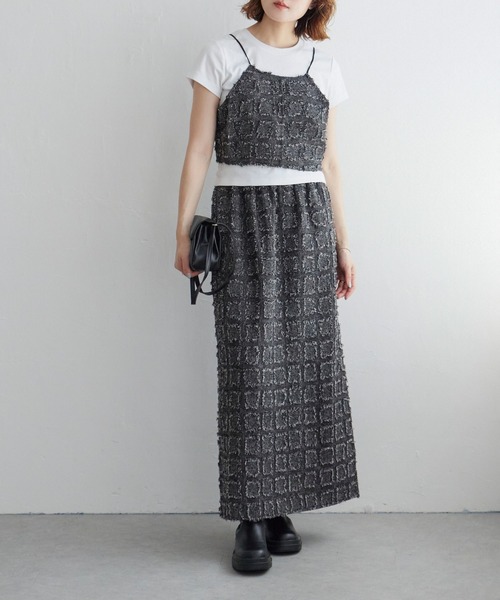 notch.(ノッチ)の「フリンジチェックスカート(スカート・レディース・ブラウン/ブラック・M/TM)」の17枚目の写真