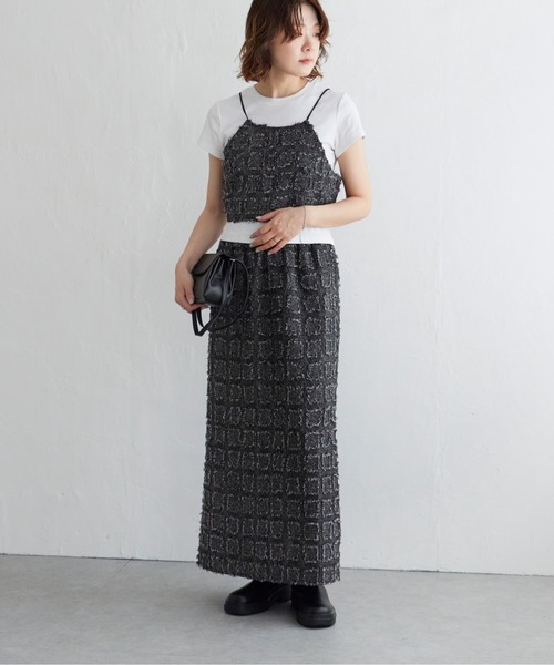 notch.(ノッチ)の「フリンジチェックスカート(スカート・レディース・ブラウン/ブラック・M/TM)」の14枚目の写真