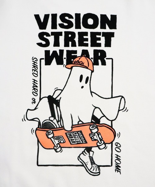 VISION STREET WEAR（ヴィジョンストリートウェア）の「【VISION STREET WEAR】オリジナルグラフィック ゴーストイラストスウェットトレーナー（スウェット・レディース・ピンク/チャコールグレー/オフホワイト・X-LARGE/LARGE/MEDIUM）」の12枚目の写真
