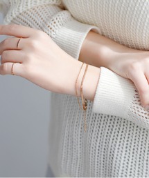 ANEMONE | 【ステンレス】スネーク×チェーンブレスレット(ブレスレット)