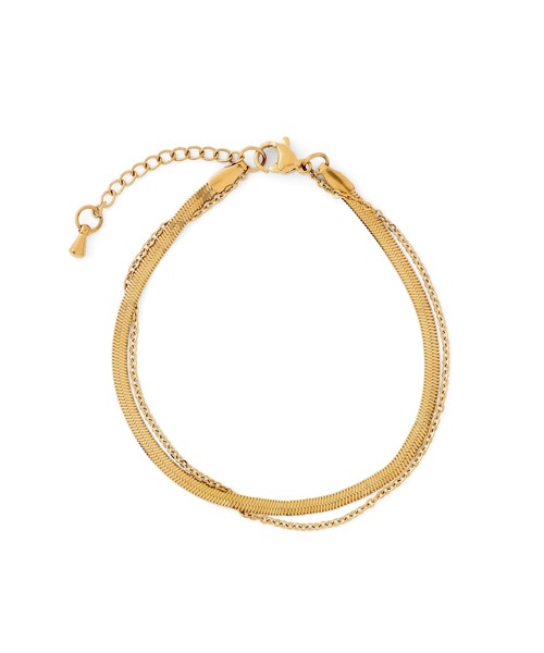 ANEMONE（アネモネ）の「【ステンレス】スネーク×チェーンブレスレット（ブレスレット・レディース・ゴールド/シルバー/ピンクゴールド・FREE）」の4枚目の写真
