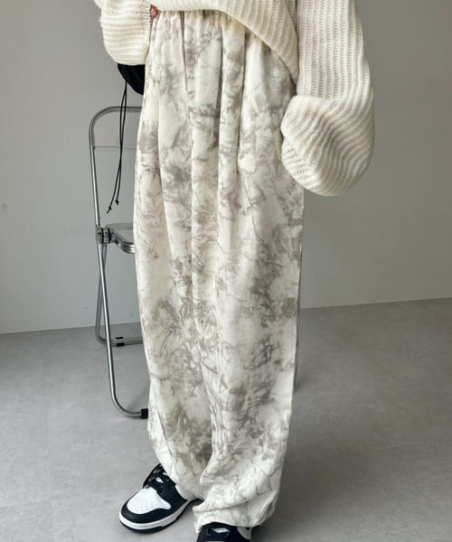 Ada.（エイダ）の「ニュアンス 水彩タッチデザイン イージーワイドパンツ（その他パンツ・レディース・ホワイト/ブラック・FREE）」の22枚目の写真
