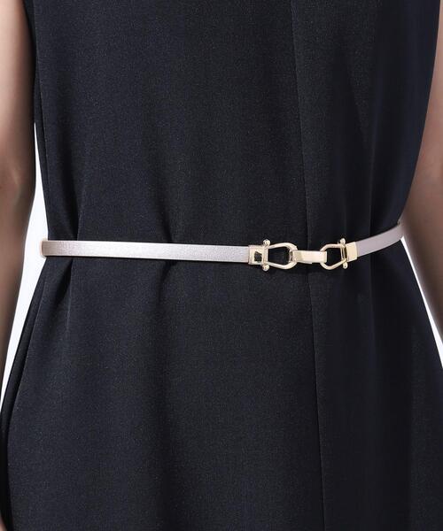 SHOO・LA・RUE（シューラルー）の「スライドビット風スムースベルト（ベルト・レディース・ブラック/ブラウン系その他/ピンクゴールド・00）」の4枚目の写真