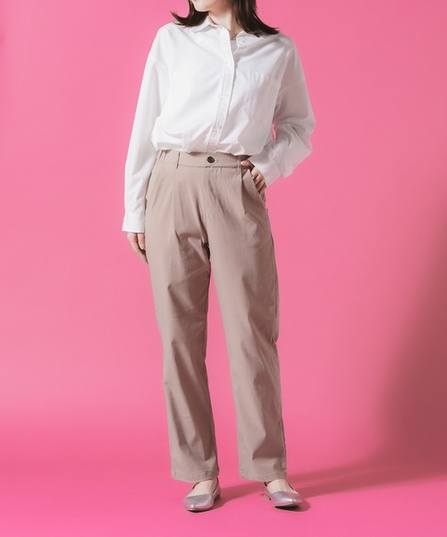 fort point(フォーポイント)の「【FORT POINT/フォートポイント】ストレッチストレートパンツ(その他パンツ・レディース・ネイビー/ブラック/ライトブラウン・X-LARGE/LARGE/MEDIUM)」の2枚目の写真