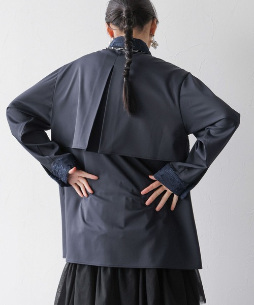【美品】ハレ シャツ ブラウス アシメプリーツシャツ(HARE) レディース HARE ブラウス シャツ アシメプリーツシャツ(HARE) レディース