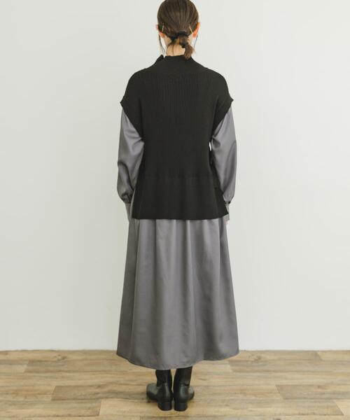 アーバンリサーチドアーズ　ニットベストドッキングワンピース セール】ニットベストドッキングワンピース（ワンピース）｜ITEMS