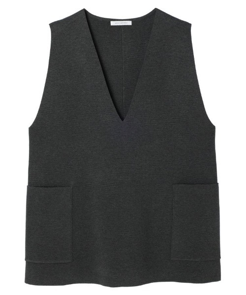 AMERICAN HOLIC（アメリカンホリック）の「ＶネックＷポケットニットベスト（ベスト・レディース・杢グレー/ブラック・FREE）」の21枚目の写真