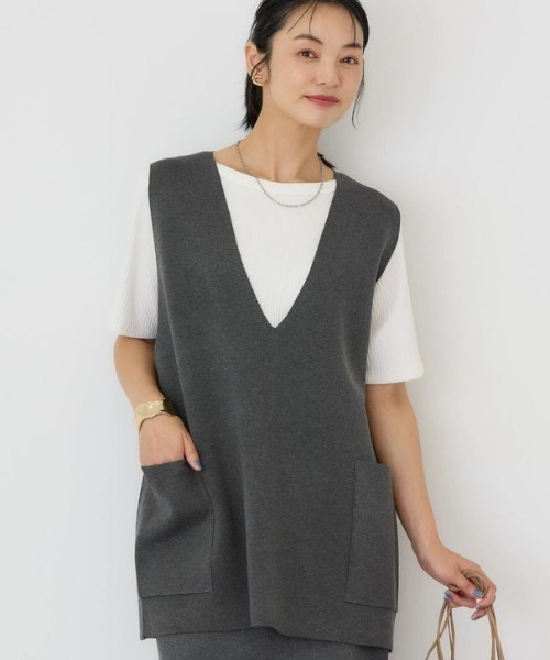 VネックWポケットニットベスト（ベスト）｜AMERICAN HOLIC