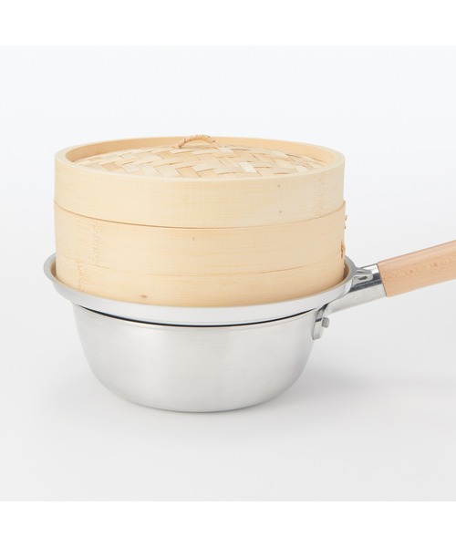 無印良品（ムジルシリョウヒン）の「アルミ　蒸篭（せいろ）用／受け台　直径２０ー２４ｃｍフライパン対応（鍋/フライパン・メンズ・シルバー・FREE）」の7枚目の写真