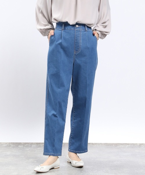 GLOBAL WORK Smile Seed Store（グローバルワーク スマイルシードストア）の「デニムタックテーパード/115994（デニムパンツ・レディース・ライトブルー/ブラック/ブルー/アイボリー・X-LARGE/LARGE/MEDIUM/SMALL）」の19枚目の写真