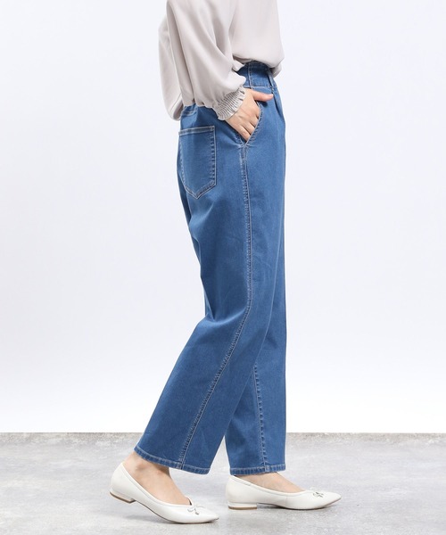 GLOBAL WORK Smile Seed Store（グローバルワーク スマイルシードストア）の「デニムタックテーパード/115994（デニムパンツ・レディース・ライトブルー/ブラック/ブルー/アイボリー・X-LARGE/LARGE/MEDIUM/SMALL）」の20枚目の写真