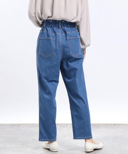 GLOBAL WORK Smile Seed Store（グローバルワーク スマイルシードストア）の「デニムタックテーパード/115994（デニムパンツ・レディース・ライトブルー/ブラック/ブルー/アイボリー・X-LARGE/LARGE/MEDIUM/SMALL）」の21枚目の写真