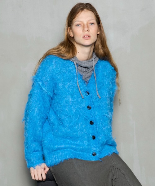 【MAISON SPECIAL】フラッフィーシャギーカーディガン Fluffy Shaggy Knit Cardigan/フラッフィーシャギーカーディガン