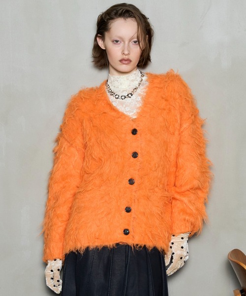 【MAISON SPECIAL】フラッフィーシャギーカーディガン Fluffy Shaggy Knit Cardigan/フラッフィーシャギーカーディガン