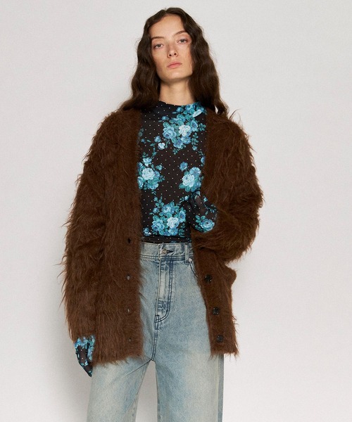 Fluffy Shaggy Knit Cardigan/フラッフィーシャギーカーディガン