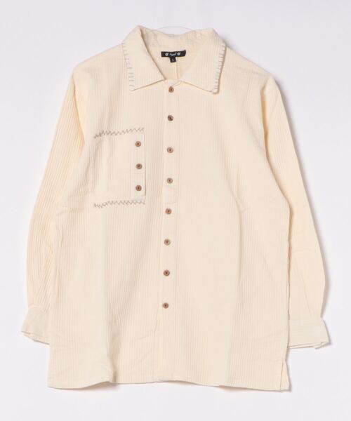 チャイハネ（チャイハネ）の「【チャイハネ】シェパベMEN'Sシャツ S（シャツ/ブラウス・メンズ・オレンジ/ブラック/ホワイト/ベージュ・S）」の2枚目の写真