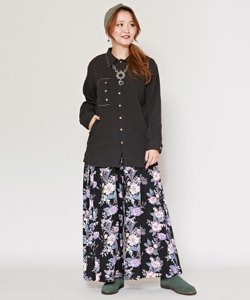 チャイハネ（チャイハネ）の「【チャイハネ】シェパベMEN'Sシャツ S（シャツ/ブラウス・メンズ・オレンジ/ブラック/ホワイト/ベージュ・S）」の11枚目の写真