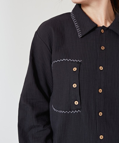 チャイハネ（チャイハネ）の「【チャイハネ】シェパベMEN'Sシャツ S（シャツ/ブラウス・メンズ・オレンジ/ブラック/ホワイト/ベージュ・S）」の14枚目の写真