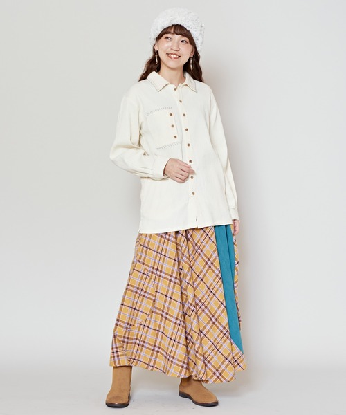 チャイハネ（チャイハネ）の「【チャイハネ】シェパベMEN'Sシャツ S（シャツ/ブラウス・メンズ・オレンジ/ブラック/ホワイト/ベージュ・S）」の6枚目の写真