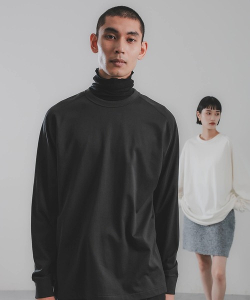 O0u(オーゼロユー)の「コットンロングスリーブTEE 972997(Tシャツ/カットソー・メンズ・ホワイト/ブラック・FREE)」の1枚目の写真