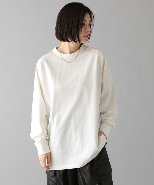O0u(オーゼロユー)の「コットンロングスリーブTEE 972997(Tシャツ/カットソー・メンズ・ホワイト/ブラック・FREE)」の7枚目の写真