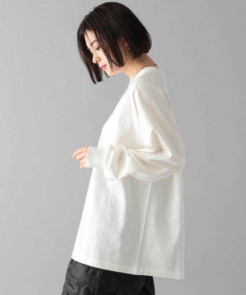 O0u(オーゼロユー)の「コットンロングスリーブTEE 972997(Tシャツ/カットソー・メンズ・ホワイト/ブラック・FREE)」の8枚目の写真