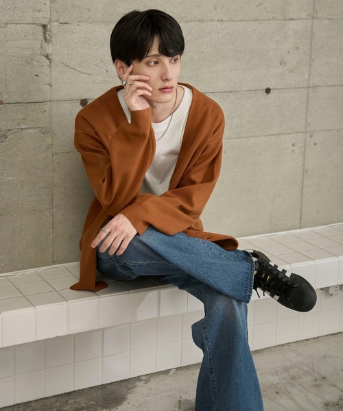 WEGO（ウィゴー）の「WEGO/ミラノリブカーディガン（カーディガン/ボレロ・メンズ・ブラック/ホワイト/グレー/ダークオレンジ・SMALL/MEDIUM/LARGE）」の22枚目の写真