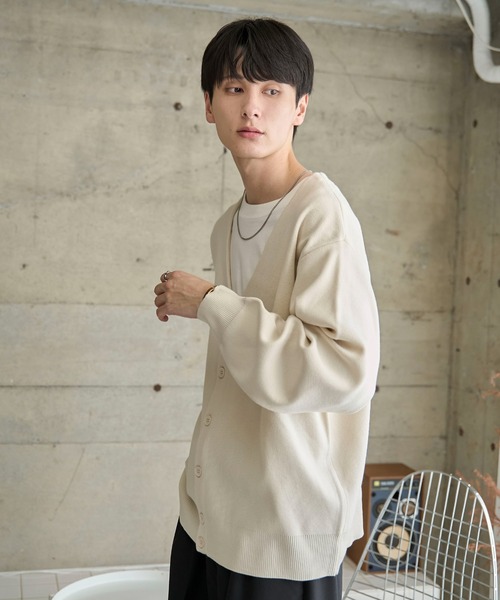 WEGO（ウィゴー）の「WEGO/ミラノリブカーディガン（カーディガン/ボレロ・メンズ・ブラック/ホワイト/グレー/ダークオレンジ・SMALL/MEDIUM/LARGE）」の11枚目の写真