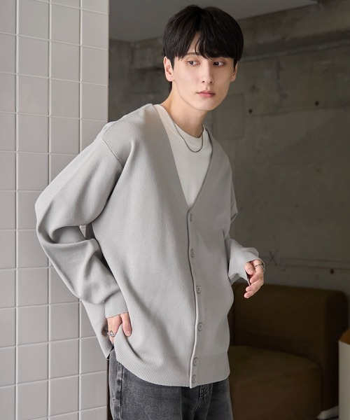 WEGO（ウィゴー）の「WEGO/ミラノリブカーディガン（カーディガン/ボレロ・メンズ・ブラック/ホワイト/グレー/ダークオレンジ・SMALL/MEDIUM/LARGE）」の19枚目の写真