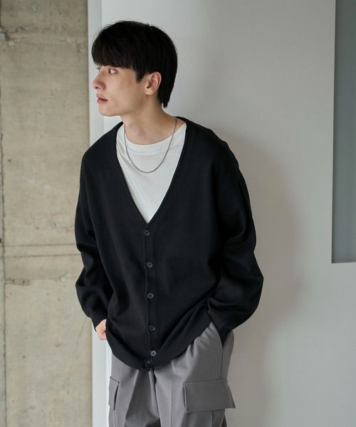 WEGO（ウィゴー）の「WEGO/ミラノリブカーディガン（カーディガン/ボレロ・メンズ・ブラック/ホワイト/グレー/ダークオレンジ・SMALL/MEDIUM/LARGE）」の14枚目の写真