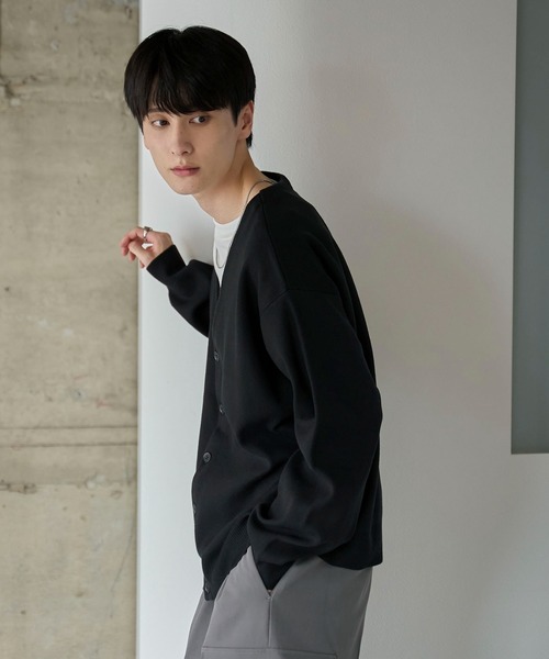 WEGO（ウィゴー）の「WEGO/ミラノリブカーディガン（カーディガン/ボレロ・メンズ・ブラック/ホワイト/グレー/ダークオレンジ・SMALL/MEDIUM/LARGE）」の15枚目の写真