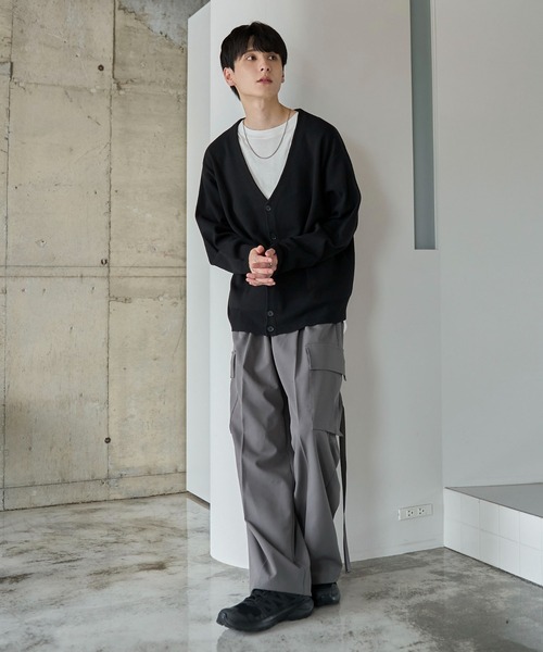 WEGO（ウィゴー）の「WEGO/ミラノリブカーディガン（カーディガン/ボレロ・メンズ・ブラック/ホワイト/グレー/ダークオレンジ・SMALL/MEDIUM/LARGE）」の17枚目の写真