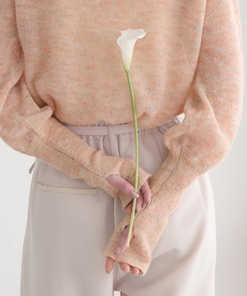 raffime（ラフィミー）の「【Raffime】袖ボリュームシアーニットプルオーバー（ニット/セーター・レディース・ブルー/ベージュ系その他/ピンク系その他/ベージュ系その他2/イエロー/アイボリー/ライトブラウン/クリーム・フリー）」の13枚目の写真