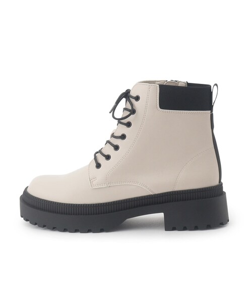 SHOO・LA・RUE（シューラルー）の「◆旬なコーデが決まる！レースアップブーツ（ブーツ・レディース・アイボリー/ブラック・45/35）」の10枚目の写真