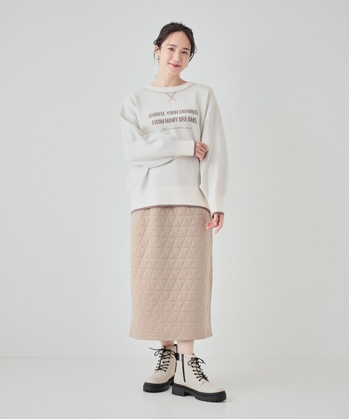 SHOO・LA・RUE（シューラルー）の「◆旬なコーデが決まる！レースアップブーツ（ブーツ・レディース・アイボリー/ブラック・45/35）」の5枚目の写真