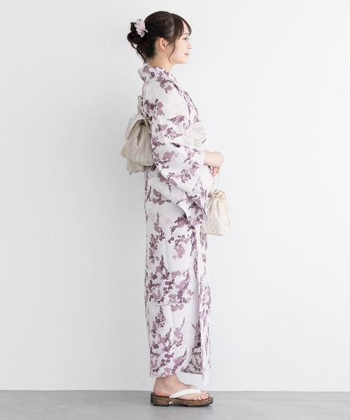 早い者勝ち！完売品！【floro by SOUBIEN】セパレート浴衣3点セット セール】floroセパレート浴衣3点セット （上着＋巻スカート＋帯