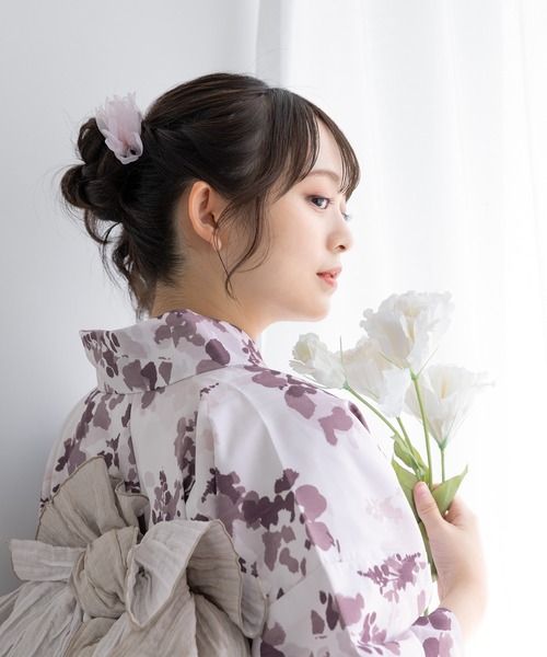 セール】floroセパレート浴衣3点セット （上着＋巻スカート＋帯