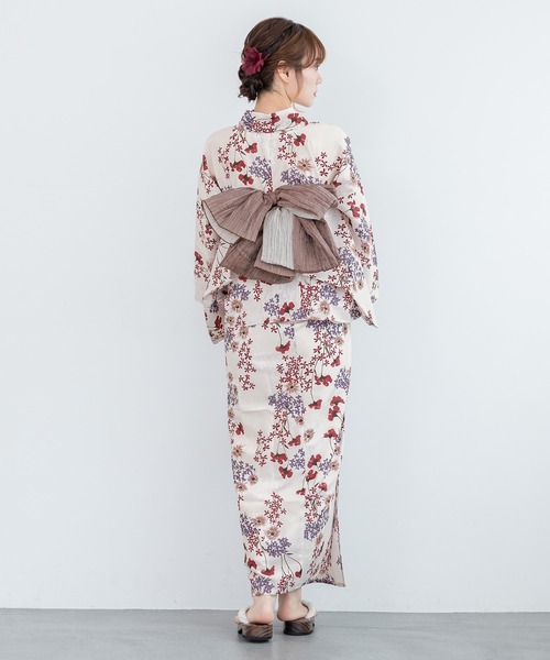 早い者勝ち！完売品！【floro by SOUBIEN】セパレート浴衣3点セット セール】floroセパレート浴衣3点セット （上着＋巻スカート＋帯