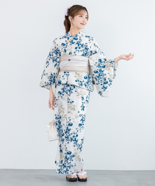 早い者勝ち！完売品！【floro by SOUBIEN】セパレート浴衣3点セット セール】floroセパレート浴衣3点セット （上着＋巻スカート＋帯