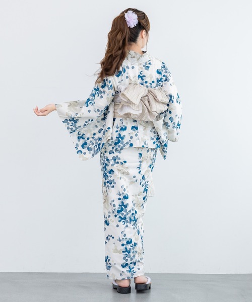 floroセパレート浴衣3点セット （上着＋巻スカート＋帯）（浴衣