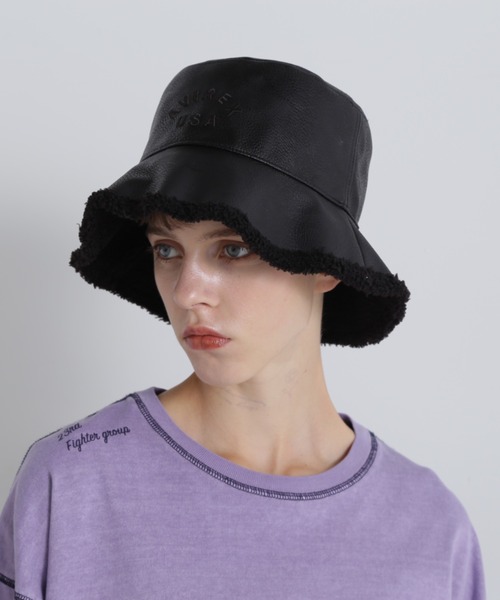 《直営店限定》REVERSIBLE FAKE LEATHER HAT/リバーシブルフェイクレザーハット（ハット）｜AVIREX（アヴィレックス）